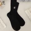 Calcetines Ji Four Elephant para Mujer Verano Delgados de Dibujos Animados Mickey Mouse Bordados Calcetines Medios Algodón Peinado Estilo Miu Calcetines Apilados para Mujer