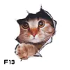 Novos adesivos de carro 3D tridimensionais Bago engraçados gatinho fofo cabeça de lobo Adesivos de carro criativos uma geração de cabelo