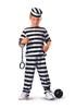 Disfraz de prisionero a rayas para Halloween, disfraz de fiesta de carnaval, disfraz de prisionera zombi, disfraz de vampiro para escenario.