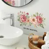 Nuevos Arbustos de Peonías Frescas Fun-F974 Decoración de Baño Baño Pegatinas de Pared Embellecimiento Exportación Venta al por Mayor Autoadhesivo