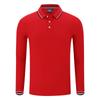 Camisas Polo de Manga Comprida com Lapela em Algodão Puro para Primavera e Outono, Personalizadas para Grupo Corporativo, Roupas de Trabalho, Camisetas de Trabalho Estampadas com Logo, Casual Business