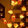 Fio de Luzes de Natal Transfronteiriço LED Decoração de Árvore de Natal Externa Papai Noel Atmosfera Fio de Luzes LED