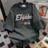 Camiseta de Manga Curta Verão 2025 Design Moda de Rua Marca Moda Retrô Americano Nicho Solta Casual Gola Redonda Top para Mulheres
