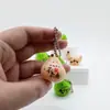 Deseos de Pera se Hacen Realidad, Colgante Llavero Fruta Dibujo Animado Verde Plátano, Adorno Decoración Bolsas Coche, Juguete Pequeño Cultural y Creativo