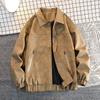Ropa casual de cuero para hombre, nueva chaqueta de cuero retro de estilo Hong Kong, moderna y elegante para montar en motocicleta al aire libre en pareja.