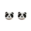 Pendientes de Plata Pura S999 de Mini Panda Lindo para Mujer, Pendientes Creativos Personalizados, Pendientes Casuales para Estudiantes y Trabajo, Accesorios para Orejas para Perforación de Oreja