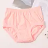Roupa Íntima para Idosos Feminina Algodão Meia-idade Tamanho Grande Calcinha de Cintura Alta para Idosos Calcinhas de Algodão Femininas para Mãe