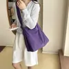Yuezi 2026 Verão Nova Bolsa Transversal Simples de Nylon, Bolsa de Ombro Versátil Artística em Xadrez, Bolsa Tote Fashion