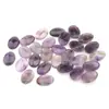 Anel em Forma de Ovo de Ametista Violeta Natural de Minério Cru de Cristal Patch de Pedra Semi-Preciosa DIY Anel de Ametista com Incrustação