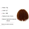 Peluca Transfronteriza Europea y Americana de Pelo Corto Oruga Peluca Africana 110g Peluca de 18 Pulgadas Extensiones de Rastas