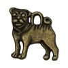 Colgante de aleación verde antigua con forma de cachorro de Amazon, accesorio para pulsera y collar.