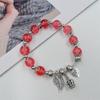 Nueva pulsera de cuentas de cristal de flor caliente, pulsera de cuentas colgantes de plata tailandesa de imitación, pulsera para estudiantes, pequeño regalo, tienda de 2 yuanes