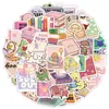 Set Transfronterizo de 50 Piezas de Pegatinas de Graffiti para Amantes de los Libros, Pegatinas Impermeables para Botellas de Agua y Computadoras, Pegatinas Creativas con Temática de Libros al por Mayor