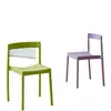 Sillas de Plástico Apilables, Sillas de Comedor de Plástico para Uso en Interiores y Exteriores, Sillas de Respaldo de Lujo Ligero, Sillas Lgf para Recepción y Negociación, Sillas de Comedor