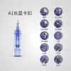 Aguja de microagujas eléctrica transfronteriza A1A6 bayoneta azul larga tornillo blanco cabeza nanocristalina microaguja instrumento de belleza aguja de tatuaje