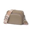 Bolso Pequeño Cuadrado Popular de Cuero Genuino Transfronterizo, Estilo Retro Europeo y Americano, Bolso Versátil de Hombro y Cruzado, Color Sólido Simple, Patrón Granulado, Piel de Vaca de Primera Capa