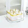 Recipiente de almacenamiento hermético para cocina, apto para alimentos, caja de plástico cuadrada transparente para granos y fideos, a prueba de moho y humedad.