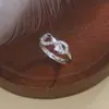 Anillo con Símbolo Infinito 8 en Forma de Corazón, Anillo para Dedo Índice, Regalo Romántico de Confesión, Abrazo de Amor, Anillo de Amor Eterno Incrustado con Diamantes