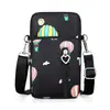 Nuevo Bolso para Teléfono Móvil para Mujer Crossbody Mini Bolso Pequeño Tres Capas Cremallera Bolso de Tela de Nailon Vertical de Mano Monedero de Monedas Bolso de Brazo