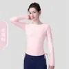 Camiseta Top de Manga Larga con Cordón, Corte Ajustado, Recorte, para Mujer, Fitness, Pilates, Entrenamiento Deportivo, Ropa de Yoga
