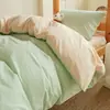 Juego de Ropa de Cama de Tres Piezas 100% Algodón para Dormitorio de Estudiantes Universitarios Sábana Individual y Funda de Edredón de Algodón Puro Ropa de Cama para Dormitorio Adecuada para Todas las Estaciones