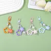 Chaveiro de Carro Estrela Pintada Colorida Pingente de Estrela de Cinco Pontas Colorido Doce Pingente de Bolsa Pérola Venda por Atacado