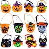 Bolsa de Fieltro para Dulces Festival del Fantasma Creativo Problemático Fieltro Portátil Bolsa de Dulces de Calabaza Gato Negro Bruja Bolsa de Fieltro para Dulces