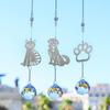 Nuevo Atrapasol con Forma de Pata de Perro Gato Colgante de Cristal DIY Colgante Recuerdo de Animal Suministro Transfronterizo de Amazon