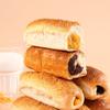 Pan integral de coco y frijol rojo relleno de castaña relleno de frijol glutinoso suave retrogusto suave 80g * 10 empaquetado individualmente