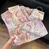 Bufanda Cuadrada Fina Estilo Coreano de Castaña para Mujer, Protección del Cuello, Bufanda Decorativa, Bufanda para Madre, Bufanda Cuadrada de Imitación de Seda, Venta al por Mayor