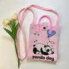 2024 Nuevo Bolso para Teléfono Móvil de Punto de Dibujos Animados Dopamina para Mujer Estilo Coreano Combinable Bolso de Hombro Bolso Cruzado Bolso de Mano de Punto