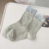 Medias de longitud media medias medias apiladas doble calcetines calcetines para mujer costura Rakou algodón desodorante calcetines de algodón bordados sin costuras amor primavera y otoño