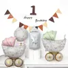 Globo de Papel de Aluminio Nube Bebé Bebé de 1 Año Niño Niña Biberón Decoración Fiesta de Cumpleaños Infantil Madera