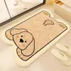 Alfombra de Piso de Animales de Dibujos Animados Imitación Cachemir para Baño Absorbente de Agua Antideslizante Felpudo Resistente a Manchas para Baño Alfombra de Fácil Cuidado