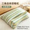 Almohada cervical triangular de trigo sarraceno para adultos, almohada herbal para dormir, almohada de soporte para el cuello, núcleo de almohada duro, almohada de trigo sarraceno para una persona, personalizable