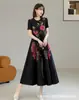 La nueva colección de verano de Miyake presenta un vestido de estilo europeo y americano, de corte holgado, adelgazante, estampado, de talla grande, casual y versátil