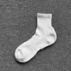 Calcetines Deportivos para Hombre con Suela de Toalla Color Negro y Blanco Sólido Calcetines de Algodón Calcetines Cortos Tipo Zapato Engrosados Calcetines Deportivos de Media Caña Calcetines para Baloncesto