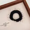 Goma para el pelo tipo scrunchie de malla con lunares para mujer, liga de alta elasticidad, elegante goma para moño y cola de caballo