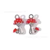 Joyería y Accesorios de Cereza y Fresa con Goteo de Aceite Tridimensional Colgante de Aleación para DIY Cadena de Teléfono Móvil Colgante para Llavero