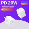 Carregador de Celular Pequeno para Cubo de Gelo Pd20W Certificado 3C Padrão Chinês Adequado para Carregamento Rápido do Apple 14