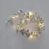 Cadena de hojas de oro simulación LED Decoración navideña Ratán verde Cadena de luces de hojas verdes brillantes Estilo de brillo largo(sin batería)