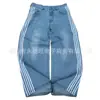 Nuevos Jeans de Estilo Americano para Comercio Exterior con Cordón, Pantalones Largos Casuales Sueltos de Moda Japonesa High-Street Unisex