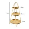 Cesta de suspensão redonda de camada dupla de bambu artesanal cesta de frutas de bambu decorativa destacável Rack de armazenamento de produtos secos de bolo de chá