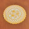Porta-copos Espessado Dourado 12cm Jogo Americano PVC Impermeável e Isolante Térmico Base Dourada para Tigela Prato Tapete de Mesa Plástico Tapete de Bandeja de Hotel