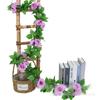 Decoración de arco de boda de ratán de rosa de simulación, paisajismo comercial con enredaderas que cubren la pared, flores artificiales al por mayor