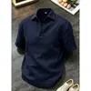 Camisa Polo de Manga Corta con Cuello de Solapa Estilo Old Money para Hombre, Camiseta Casual Holgada de Verano Delgada, Top Holgado de Media Manga