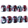 Halloween Estilo Europeu e Americano Unhas Vestíveis Arte de Unha Fantasma Caveira Peças de Unha Unhas Vestíveis Feitas à Mão Unhas Postiças Unhas Removíveis Atacado