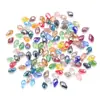 Cuentas Sueltas de Cristal Accesorios para Joyería DIY Cuentas de Vidrio Tallado Forma de Gota de Agua Accesorios para Ropa Color Plateado Agujero Horizontal 5*8mm Gota de Agua