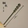 Nuevo pasador extendido estilo chino hecho de madera de ébano natural, pasador de estilo chino antiguo de alta gama para recogidos, pasador liso al por mayor