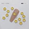 Internet Vermelho Amarelo Ouro Rico Corpo de Ouro Liga Borboleta Flor Galvanizado Dourado Cross-border Nail Jewelry Broca de Unha